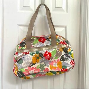 LeSportsac Sidney Floral Overnighter Travel Tote Bag